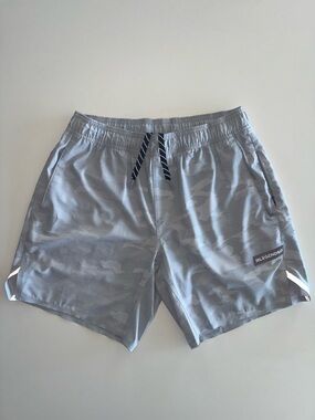 Legends Luka Shorts Light Grey Camo Athletic Gym Shorts. Unlined 5". Size Medium